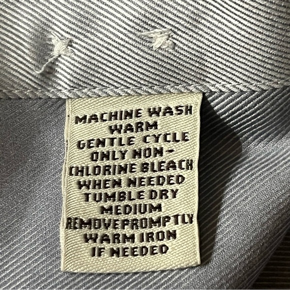 Pronto-Uomo Men’s Button Down Long Sleeve, Gray Shirt. 17 1/2 (34/35) - Picture 8 of 8